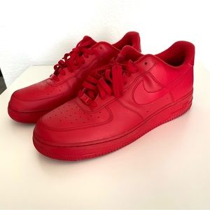 Nike Air Force 1. Red, Size 13
